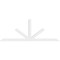 Ekena Millwork Saratoga Architectural Grade PVC Gable Bracket, 96"W x 36"H x 2"D x 4"F, 9/12 Pitch GBP096X36X0204SAR00 - alternate 2